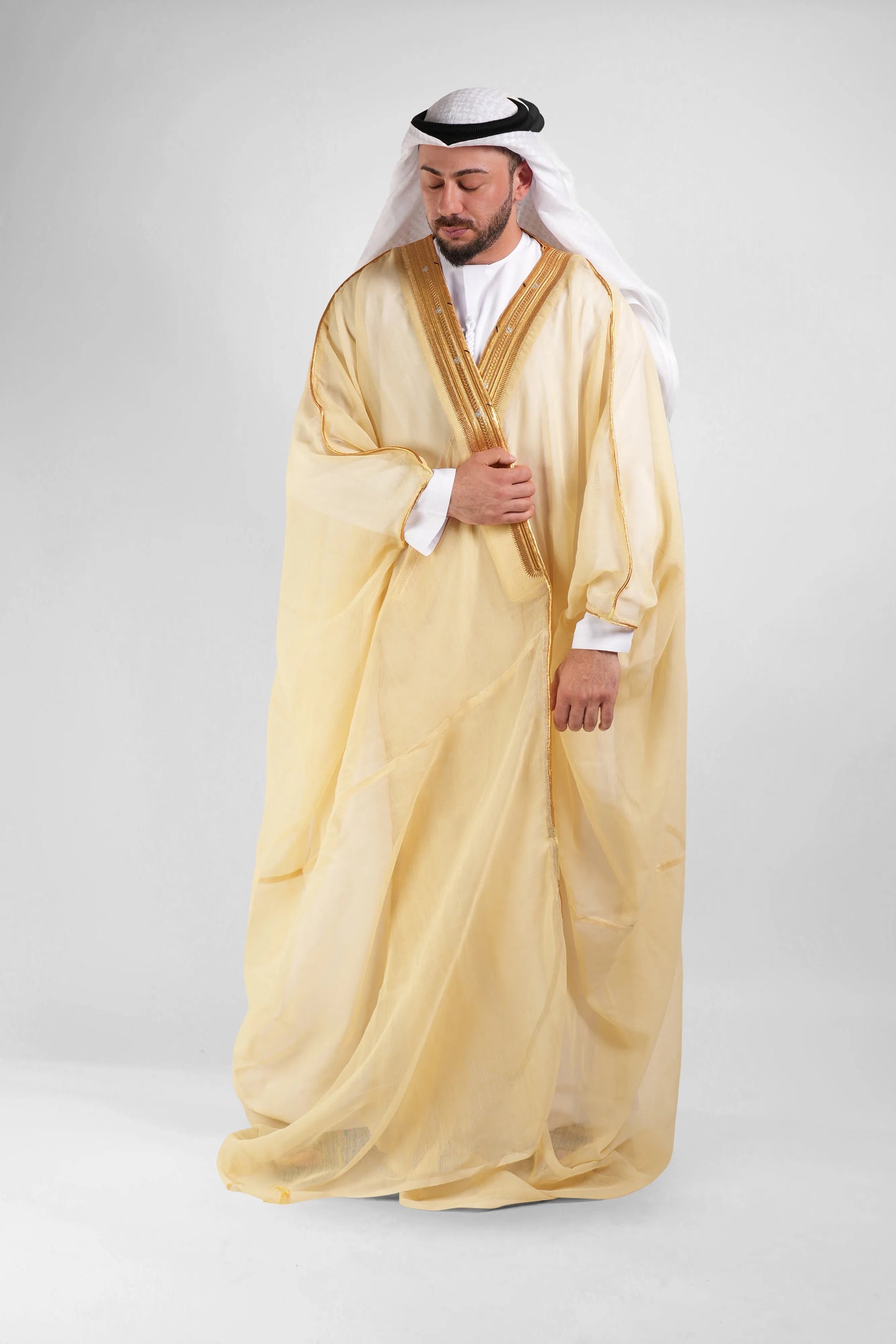 Royal Beige Gold Malaki Bisht