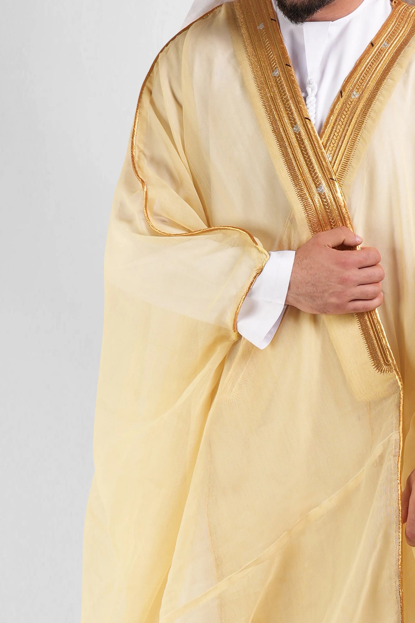 Royal Beige Gold Malaki Bisht