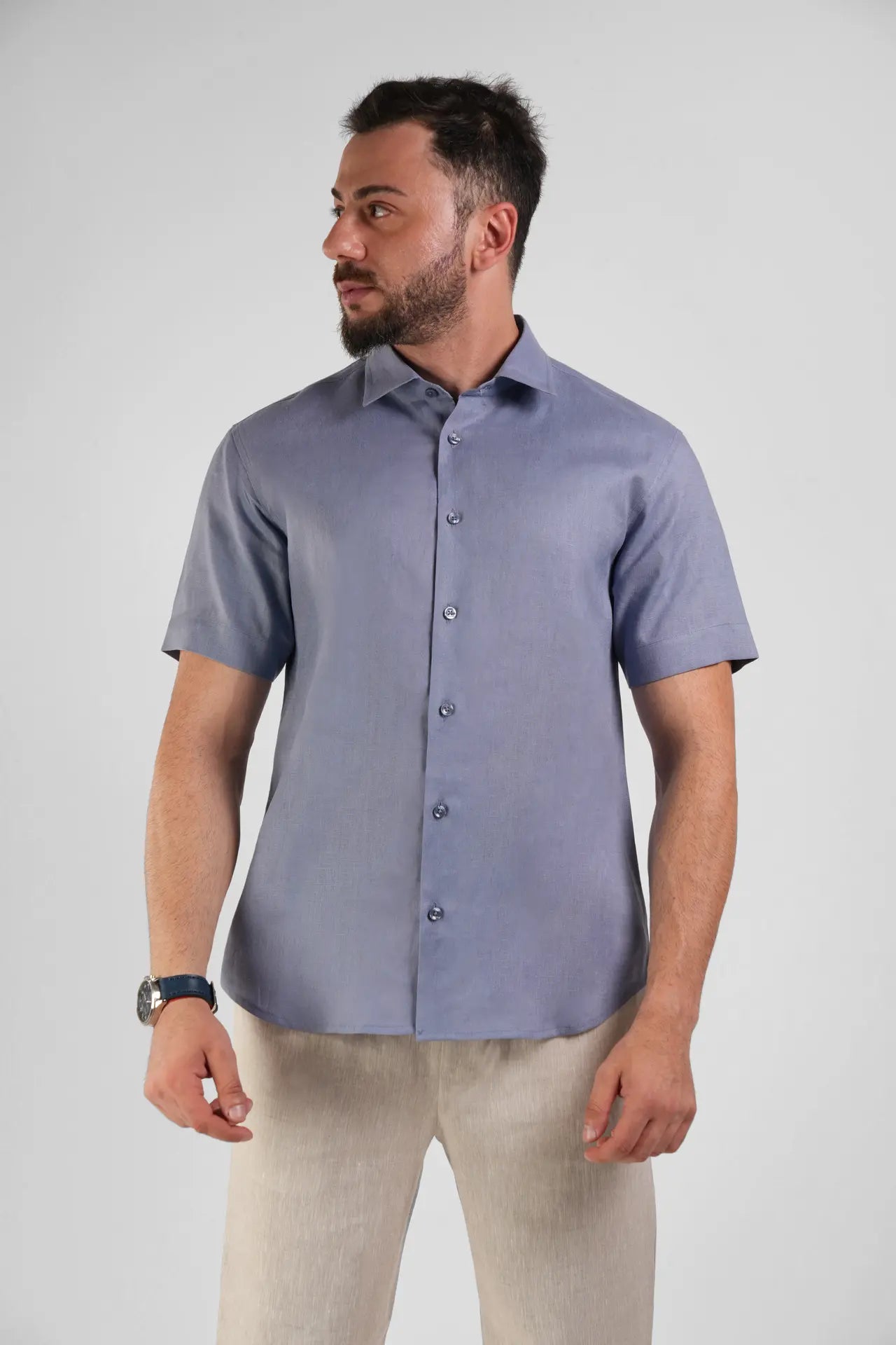 Classic Half Sleeve Linen Shirt