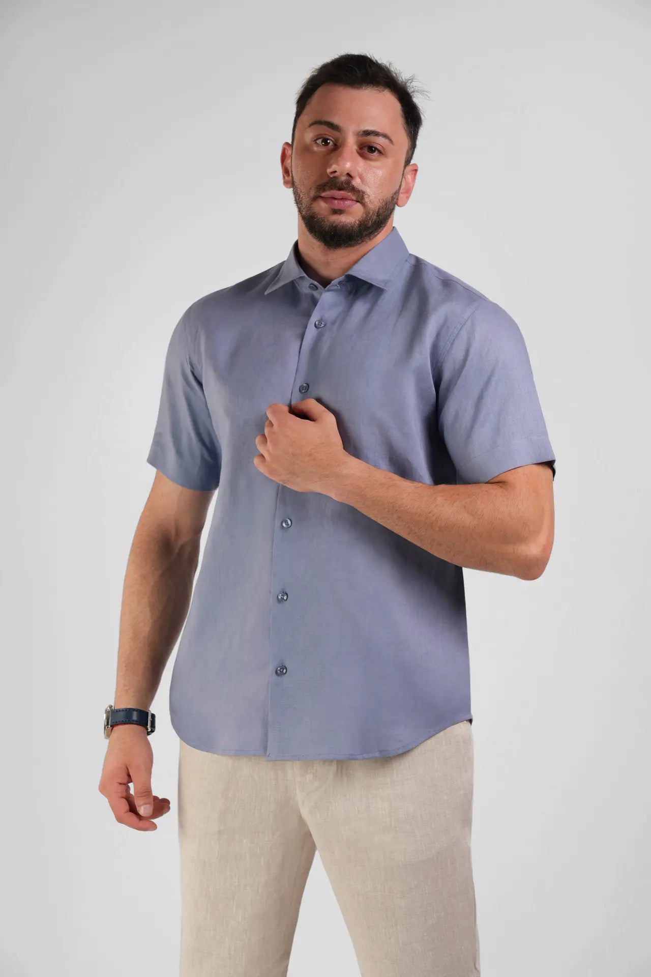 Classic Half Sleeve Linen Shirt