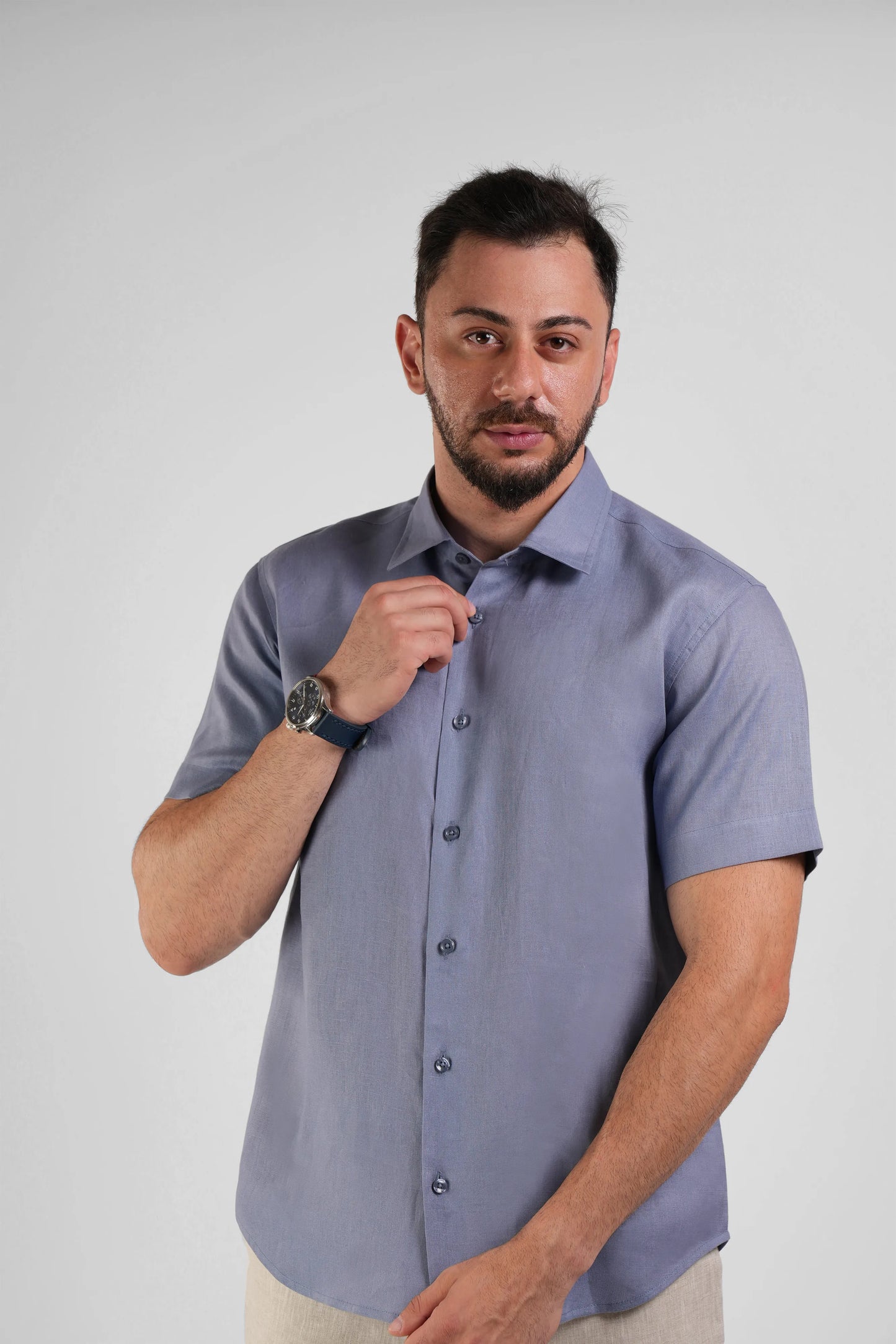 Classic Half Sleeve Linen Shirt