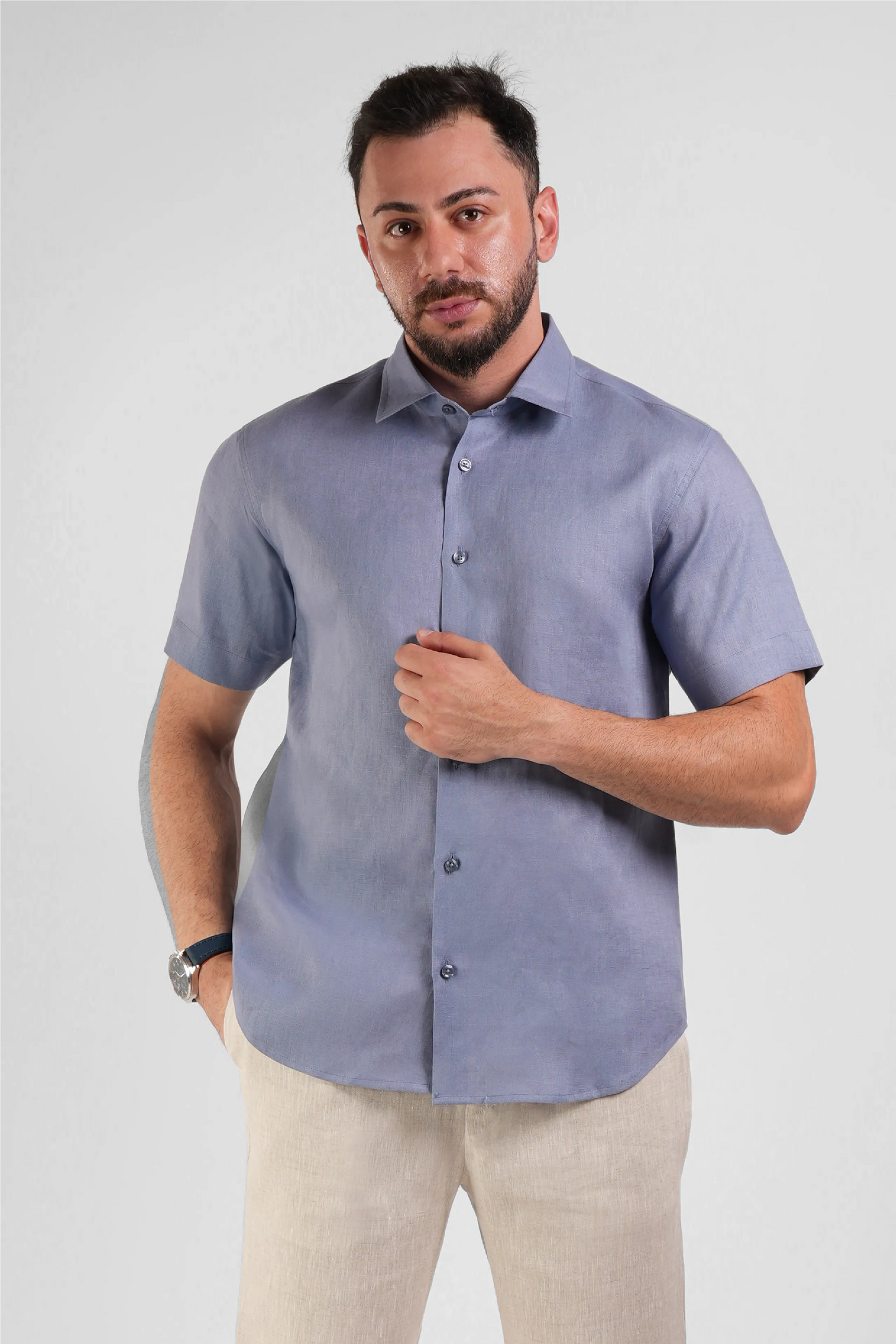 Classic Half Sleeve Linen Shirt