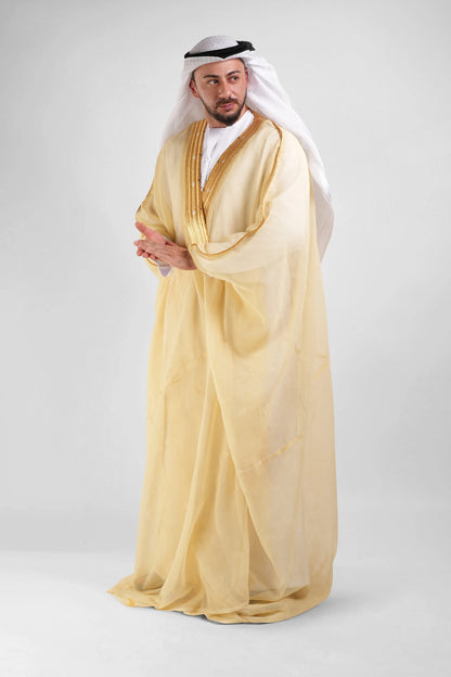 Royal Beige Gold Malaki Bisht