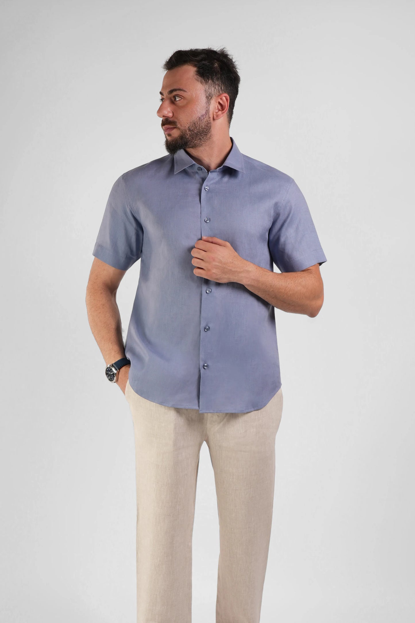 Classic Half Sleeve Linen Shirt
