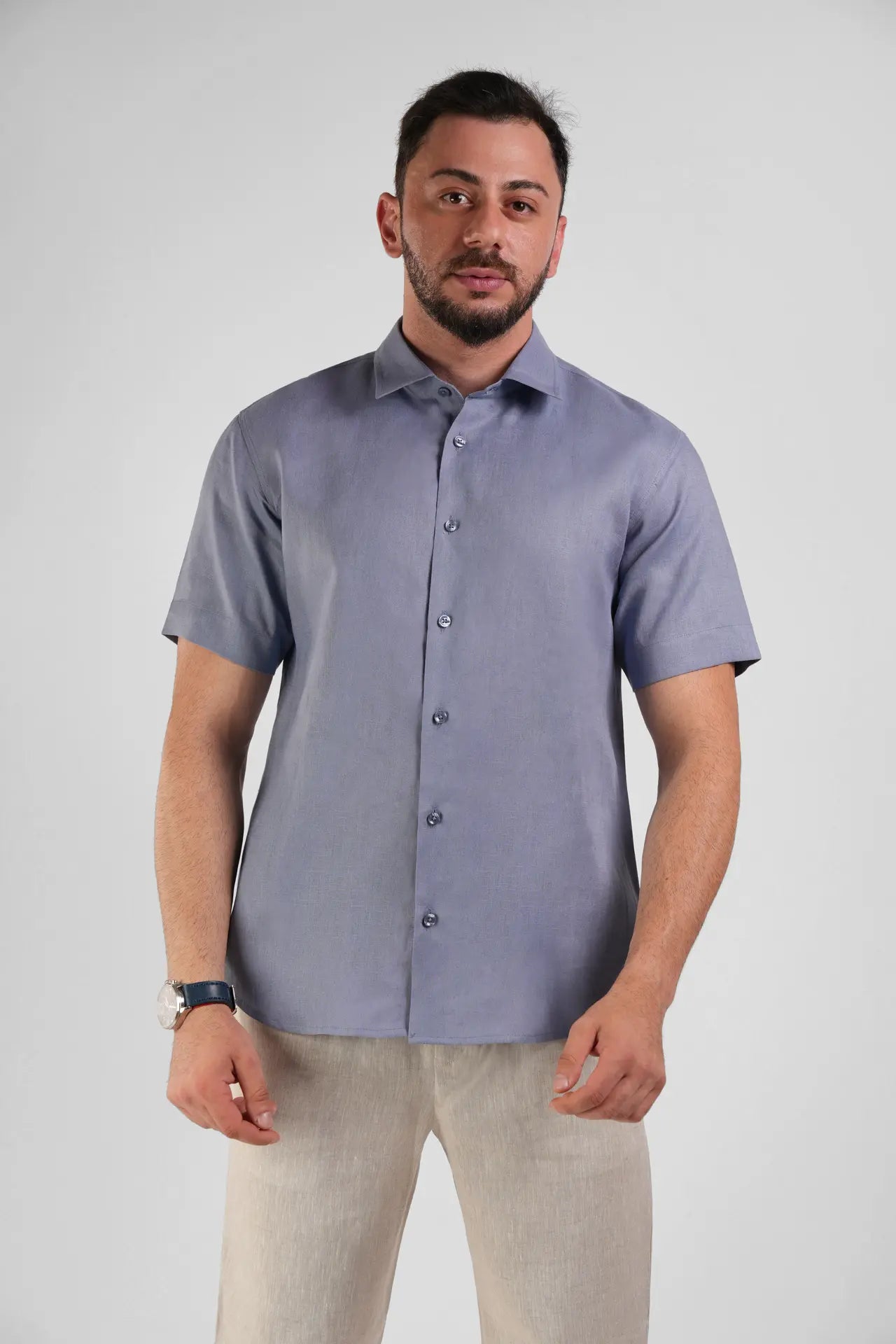 Classic Half Sleeve Linen Shirt