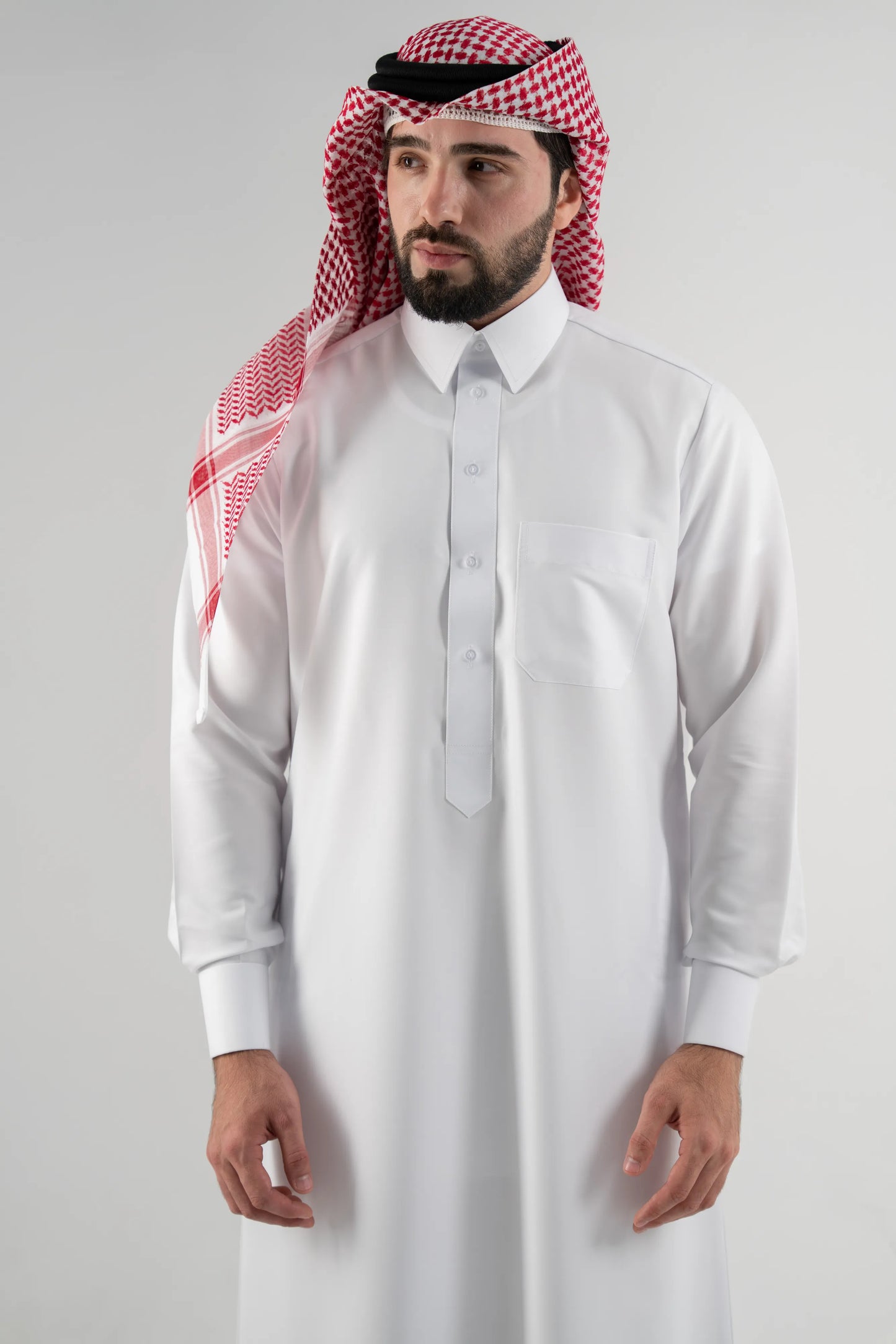 Qatari Kandora Gold Edition – Premium Italian Fabric