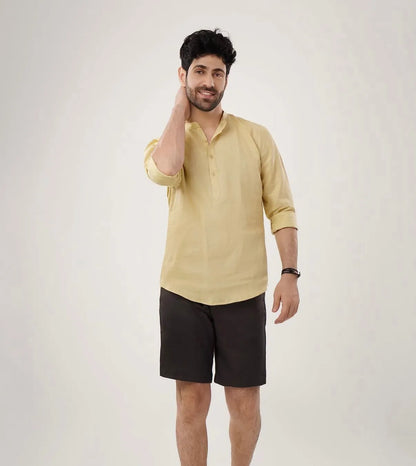 Linen Kurti Style Shirt