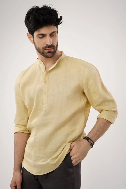 Linen Kurti Style Shirt