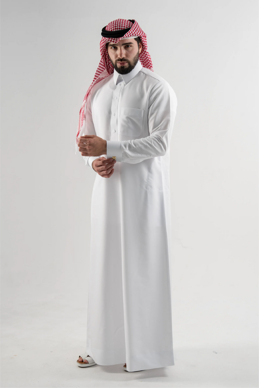 Qatari Kandora Gold Edition – Premium Italian Fabric