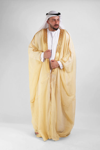 Royal Beige Gold Malaki Bisht